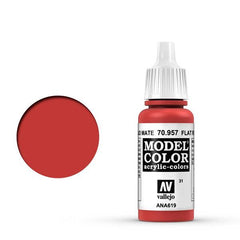 Vallejo 031:MODELCOLOR 957-17ML. FLAT RED