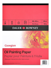 Daler Rowney Georgian Oil Pad 12sht 250gsm (16*12)" - Al Masam Stationery LLC