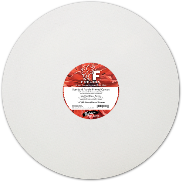Fredrix TARA Round Stretched Canvas 16"or 40.64 cm - Al Masam Stationery LLC