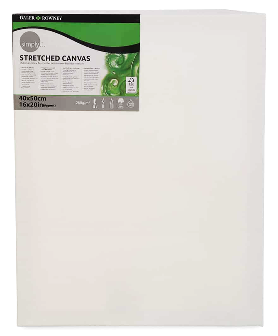 Daler Rowney Simply Stretched Canvas 40*50cm/16*20" - Al Masam Stationery LLC