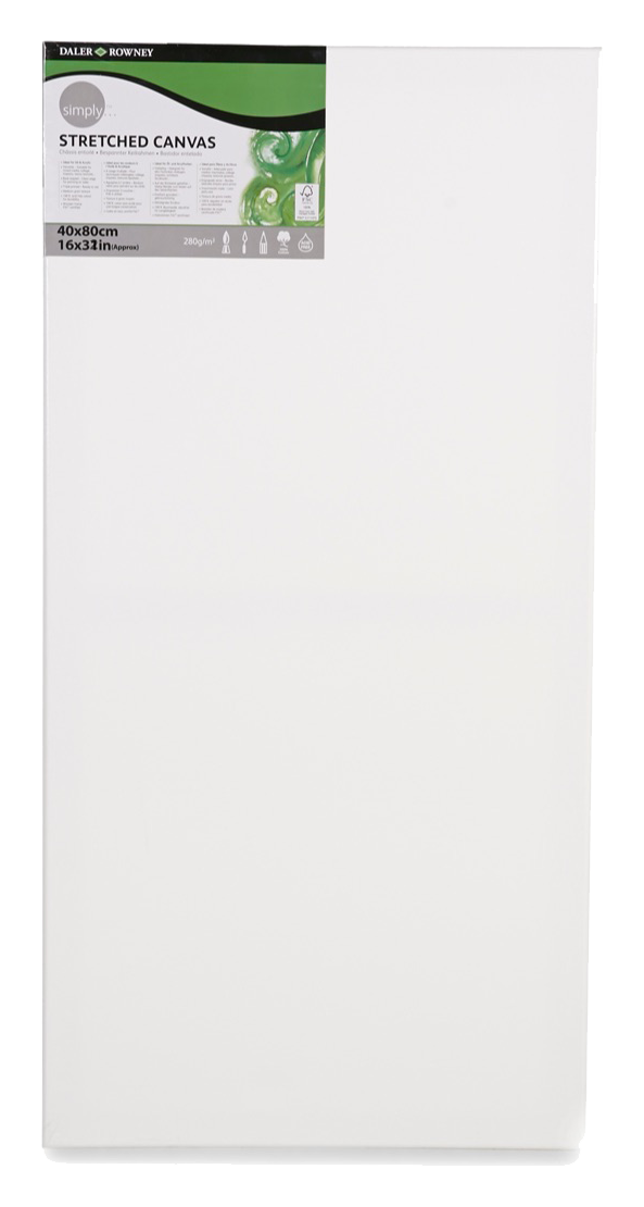 Daler Rowney Simply Stretched Canvas 40*80cm/16*32" - Al Masam Stationery LLC