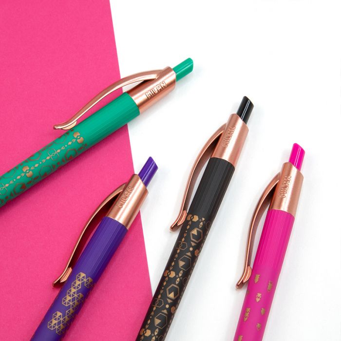 Display Box Cases with 4 P1 Copper Pens Assorted Colours - Al Masam Stationery LLC