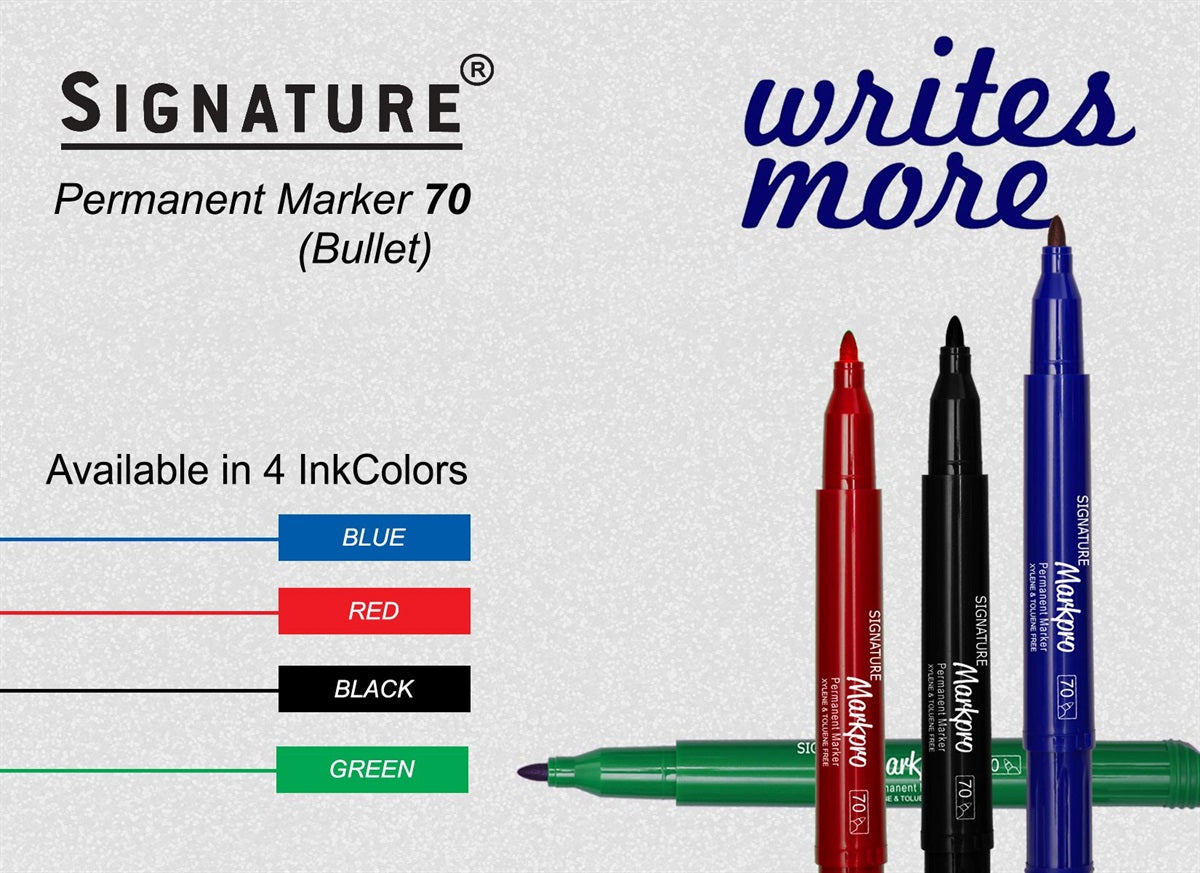 Signature Markpro (SMP) (The Permanent Marker) - Black | Pack Containin 10 Piece Secondary image