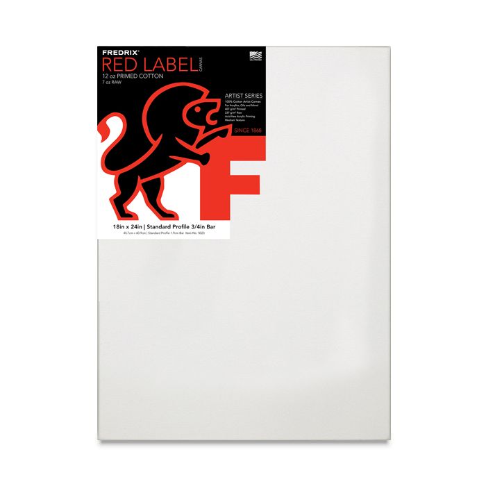 Fredrix TARA Stretched Canvas 3/4"Bar (18 x 24)"or (45.72 x 60.96)cm - Al Masam Stationery LLC