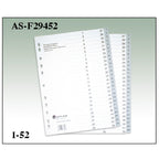 Atlas 1-7 Plastic Divider A4 | Numbered File Index
