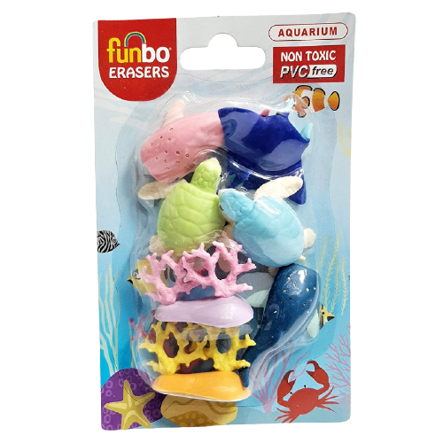 Funbo 3D Eraser in Blister Pack-Aquarium - Al Masam Stationery LLC