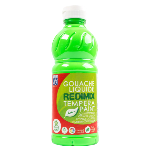 Redimix Tempera Paint 500ml FLUO GREEN - Al Masam Stationery LLC