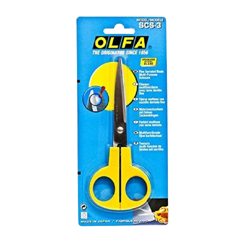 Olfa Utility Serrated Edge Scissor Anti Slip Multi Purpose - Al Masam Stationery LLC