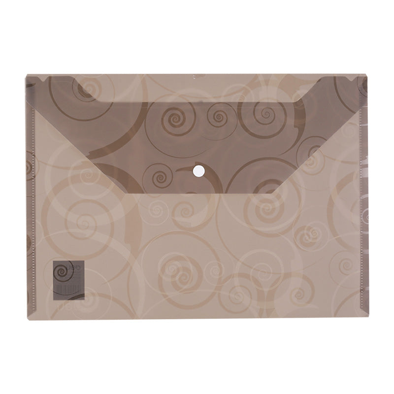 Deli Deco File Bag Snap A4 5C Translucent - Al Masam Stationery LLC