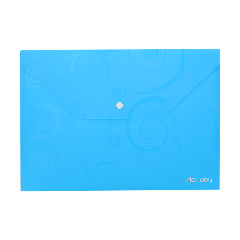 Deli Deco File Bag Snap A4 5C Translucent - Al Masam Stationery LLC