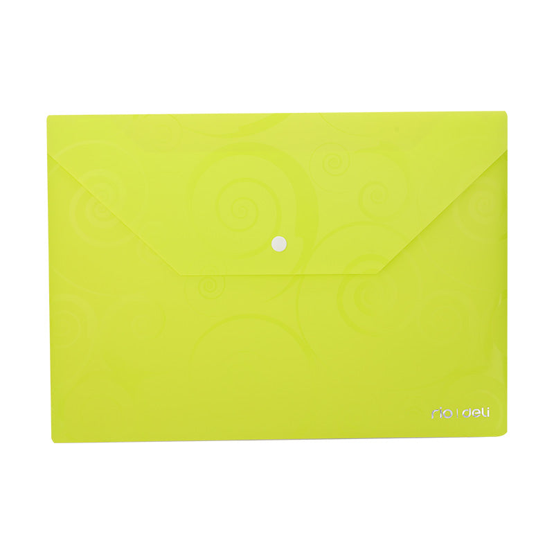 Deli Deco File Bag Snap A4 5C Translucent - Al Masam Stationery LLC