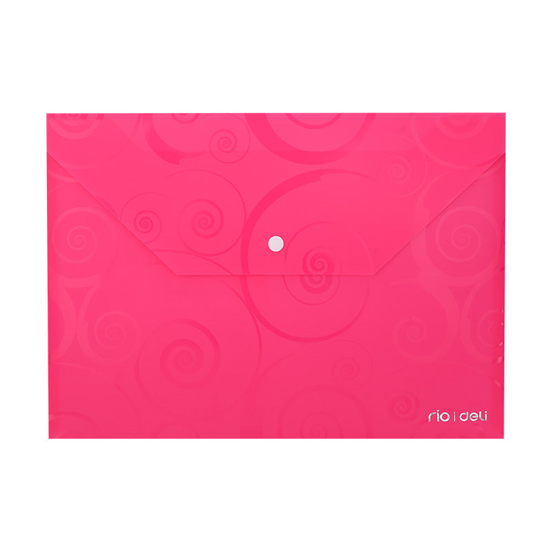 Deli Deco File Bag Snap A4 5C Translucent - Al Masam Stationery LLC