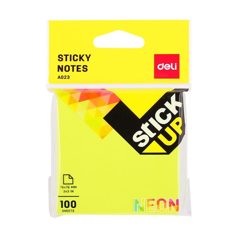 Deli Sticky Notes 76x76mm 3''x3'' 100 - Al Masam Stationery LLC