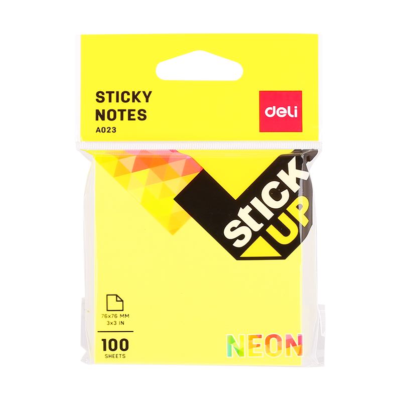 Deli Sticky Notes 76x76mm 3''x3'' 100 - Al Masam Stationery LLC