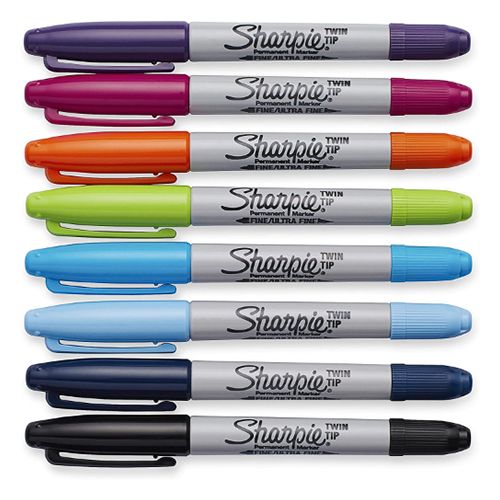 Sharpie Twin Tip Permanent Marker Assorted 8 Pieces - Al Masam Stationery LLC