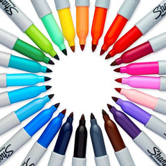 Sharpie Fine Tip Permanent Marker Assorted 4 Pieces - (SP-1985858) - Al Masam Stationery LLC