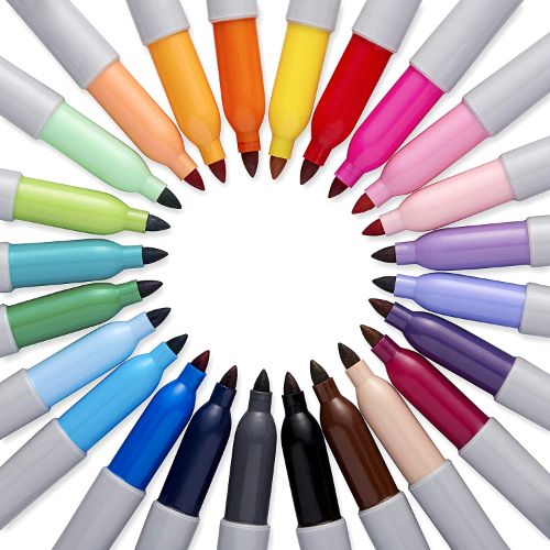 Sharpie Fine Point Permanent Marker Assorted 24 Pieces - (SP-2065405) - Al Masam Stationery LLC