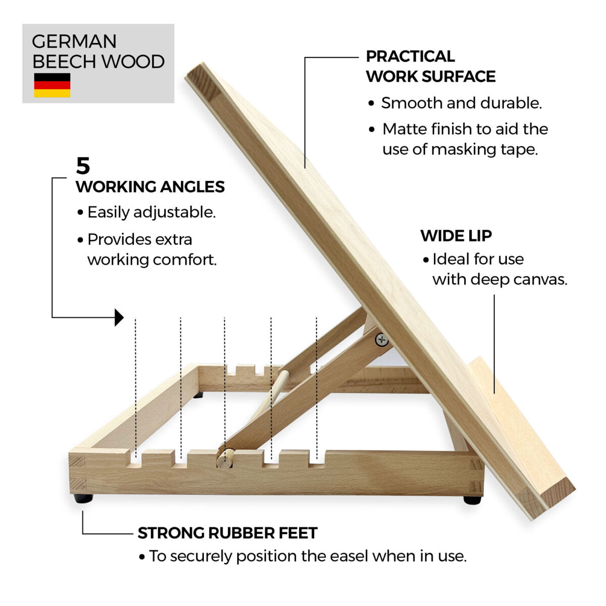 Zeiler A3 PREMIUM WOODEN TABLE EASEL Secondary image