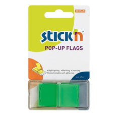 Fantastick Pop up Flags, Green, 45x25mm, 50 sht/pad - Al Masam Stationery LLC