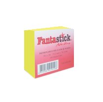 Fantastick Sticky Notes Fluorecent. Phone Blister Yellow - Al Masam Stationery LLC