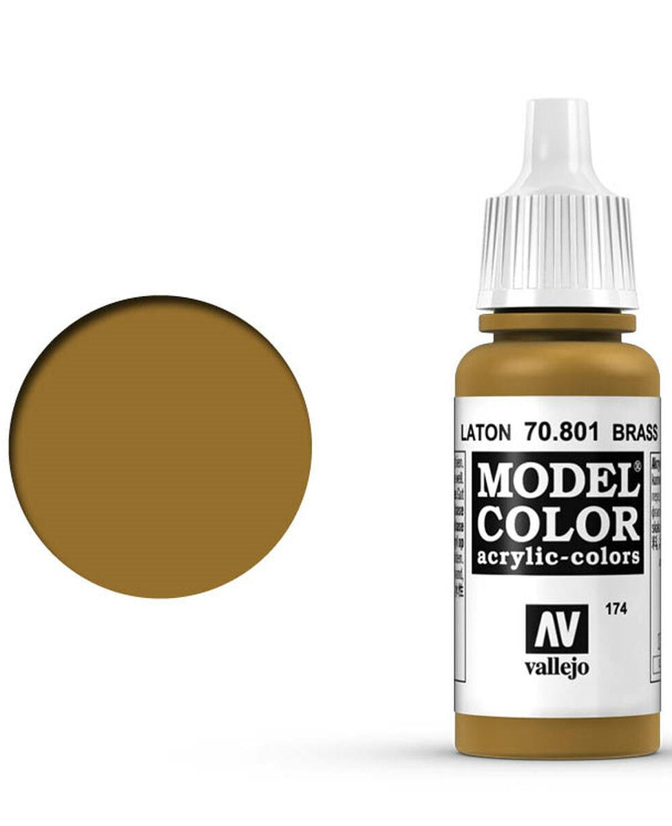 Vallejo 174:MODELCOLOR 801-17ML. BRASS - Al Masam Stationery LLC
