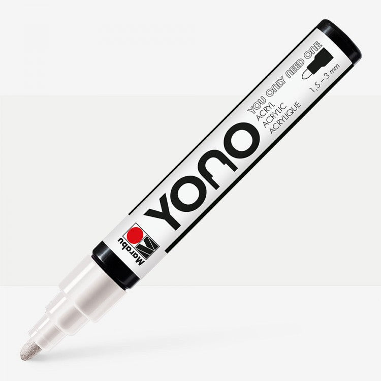 Marabu Yono Marker, White 070, 1.5-3 Mm - MRU 12400103070 - Al Masam Stationery LLC
