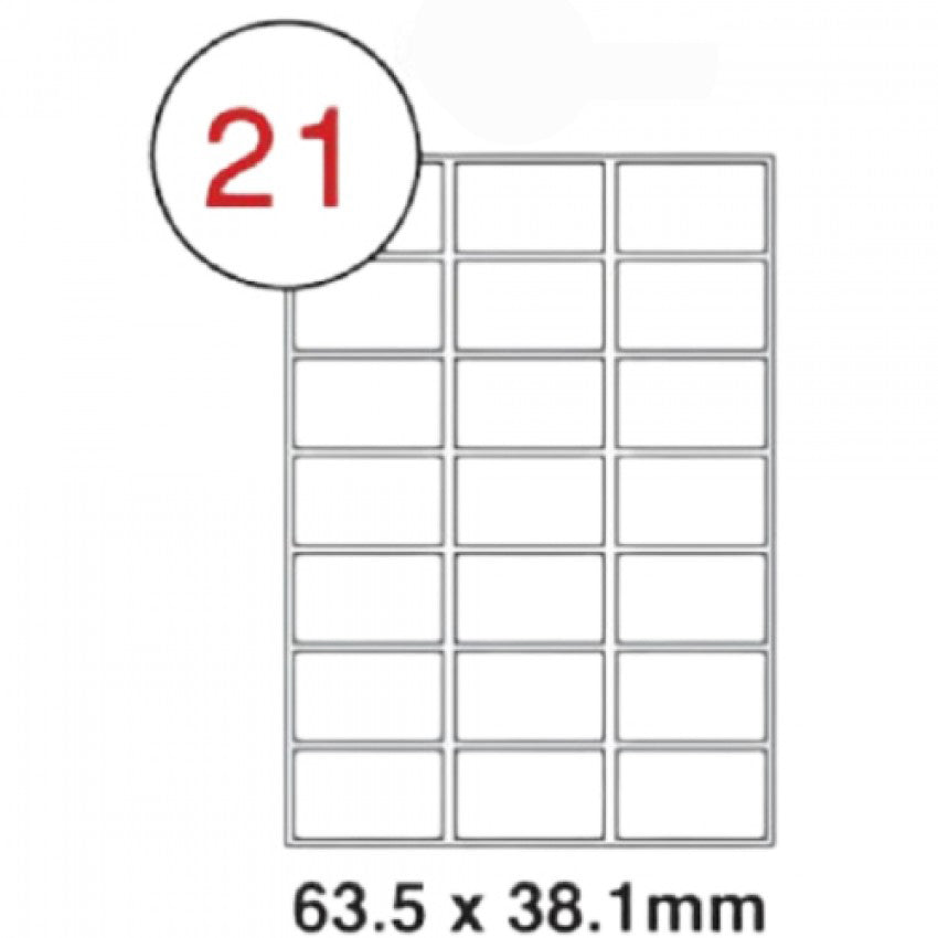 Fis multi purpose white label 63.5x38.1mm - Al Masam Stationery LLC