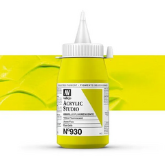 Vallejo Acrylic Studio Fluo 930-500ml. Fluorescent Yellow