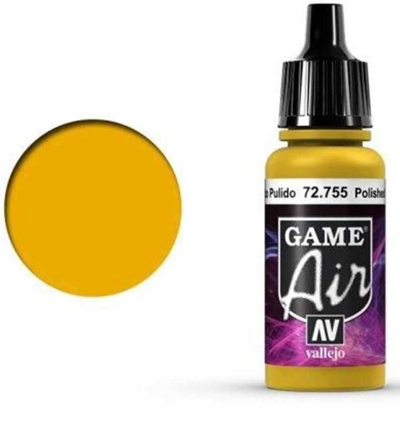 Vallejo GAME AIR 755-17ML. POLISHED GOLD - Al Masam Stationery LLC