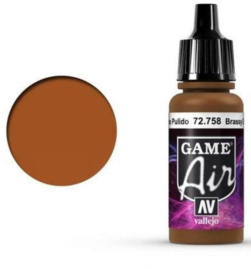 Vallejo game air 758-17ml. Brassy brass - Al Masam Stationery LLC