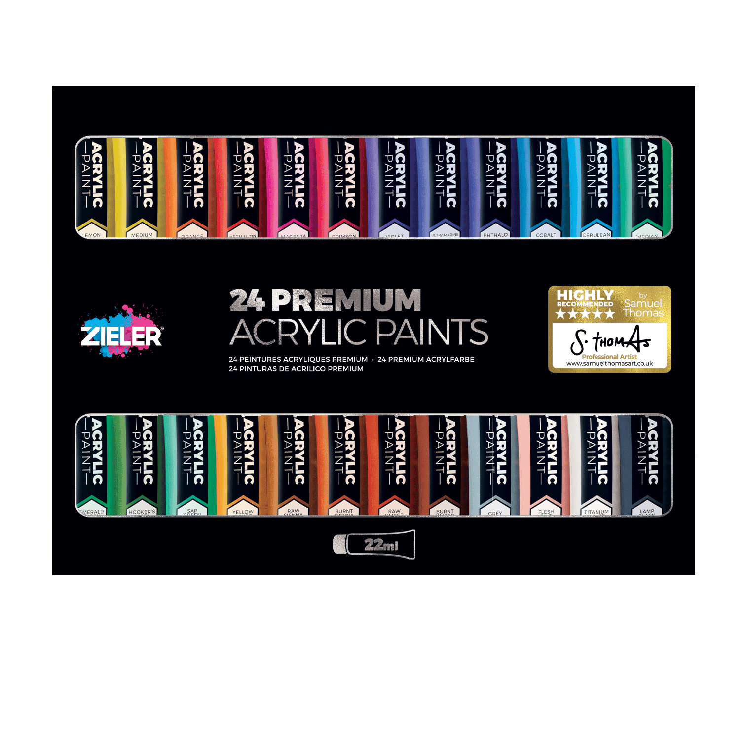 Zeiler 24 PREMIUM ACRYLIC PAINTS 22ML Main image