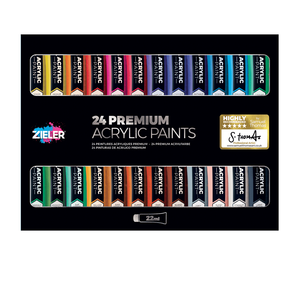 Zeiler 24 PREMIUM ACRYLIC PAINTS 22ML