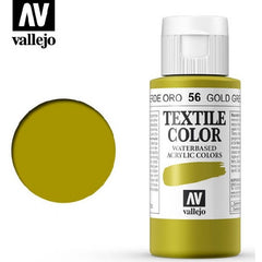 VALLEJO TEXTILE COLOR 56: 60 ML. GOLD GREEN
