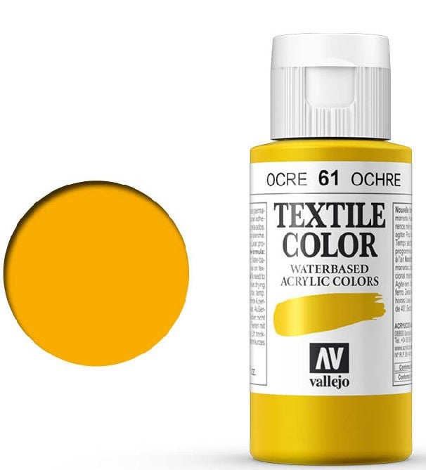 VALLEJO TEXTILE COLOR 61: 60 ML. OCHRE - Al Masam Stationery LLC