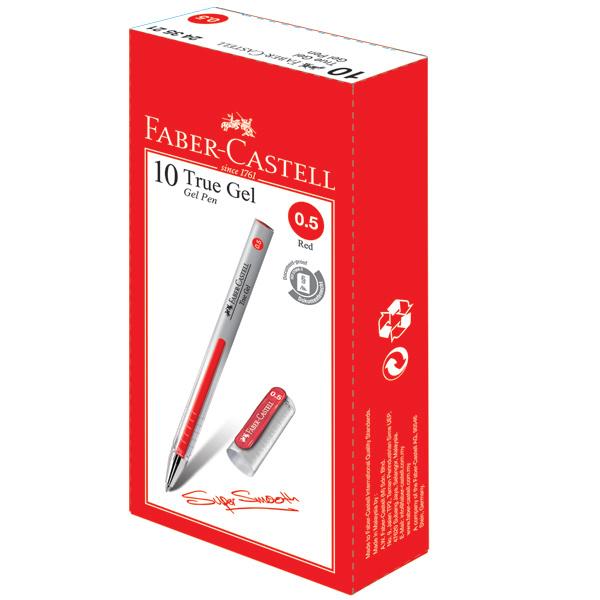 FABER-CASTELL Gel Pen True Gel 0.5mm Red - Al Masam Stationery LLC