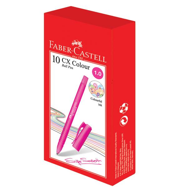 FABER-CASTELL Ball pen CX Colour Pink - Al Masam Stationery LLC