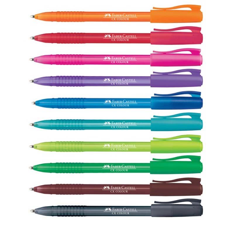 FABER-CASTELL Ball Pen CX Colour Green - (Pack of 10) - Al Masam Stationery LLC