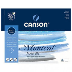 CANSON MONTVAL WATERCOLOUR PAD 24X32 CM 300 GSM 12 SHEETS