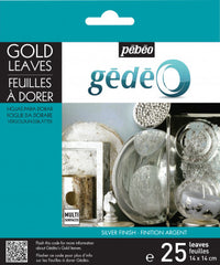 PEBEO GÉDÉO PACK OF 25 GILDING LEAVES SILVER FINISH - Al Masam Stationery LLC