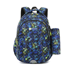 Atlas Boy Abstract Backpack 18" Blue / Green - Al Masam Stationery LLC