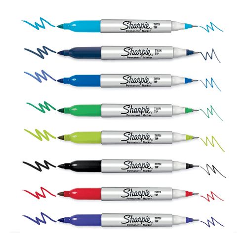 Sharpie Twin Tip Permanent Marker Assorted 8 Pieces - Al Masam Stationery LLC