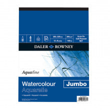 Daler Rowney Aquafine Watercolour Jumbo Pad (300gsm/50sht) 25 X 25cm - Al Masam Stationery LLC