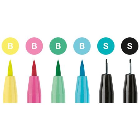 FABER-CASTELL India ink Pitt  Artist Pen Lettering 6x - Al Masam Stationery LLC