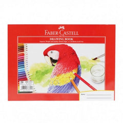 FABER-CASTELL A4 Drawing Book 20 Sheets 200gsm Side Open Parrot Design