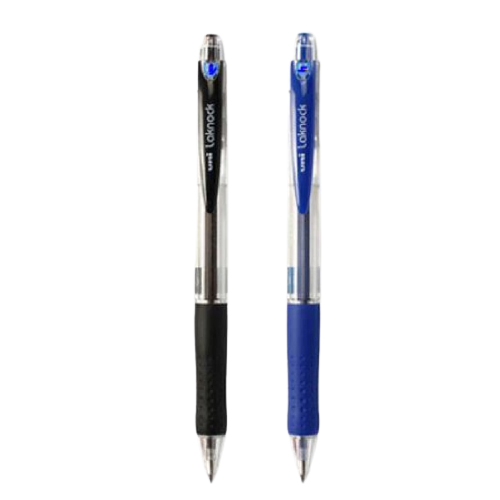 Uni Laknock SN100F Ball point Pen 0.7mm  Blue & Black - Al Masam Stationery LLC