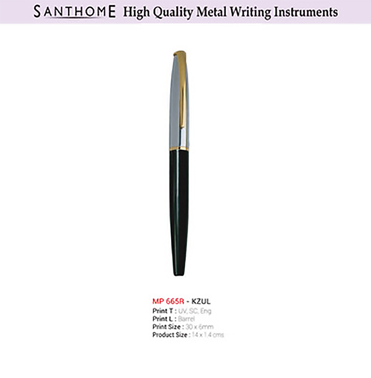 AMS-MP 665 R - Santhome barand Kzul Roller Metal Pen - Al Masam Stationery LLC
