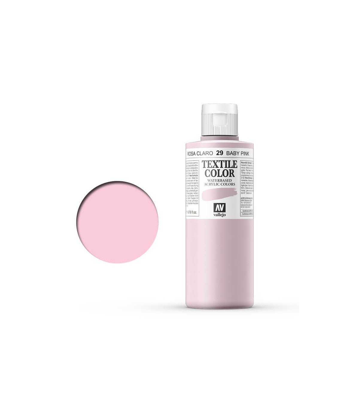 TEXTILE COLOR 29: 200 ML. BABY PINK