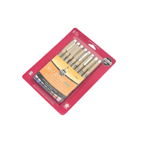 Sakura Pigma Micron Pen - PN Plastic Nib - 8 Color Set - Al Masam Stationery LLC