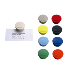 Magnetoplan Magnetic  Discofix Colors (40Mm Dia) Black - Al Masam Stationery LLC