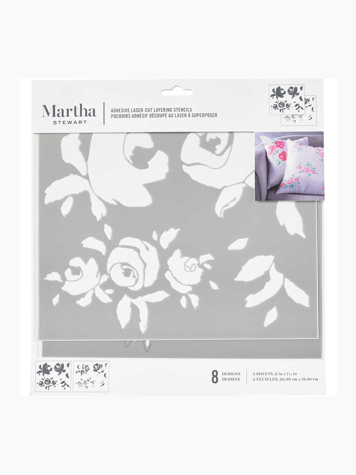 Martha Stewart Adhesive Stencils 2 Sheets Big Bloomsc - MSP 17631 - Al Masam Stationery LLC Main image